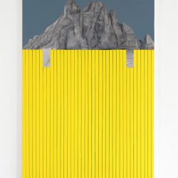Christian Ecker, <br>12er Kofel Sextener Dolomiten, <br>Öl und Acryl auf Holz, <br>60 x 40 cm, 2021