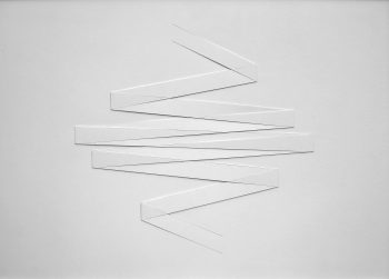 Franz Riedl, Band, Papierrelief, Karton geschnitten, 51 x 71 cm, 2022